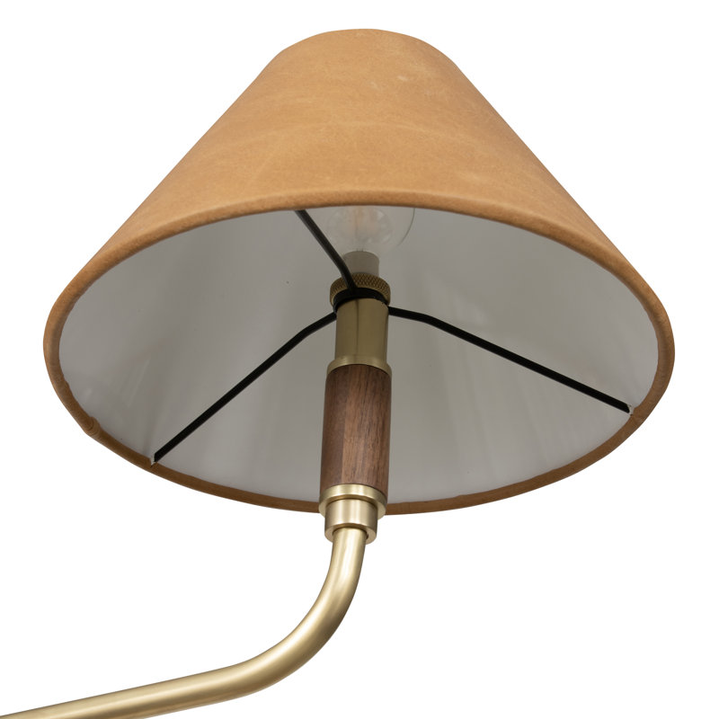 Cullen 2 - Light Pendant, Aged Brass/Natural Walnut, Camel