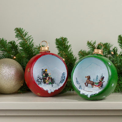 5.75 " Fabric Reindeer and Snowflake Ornament