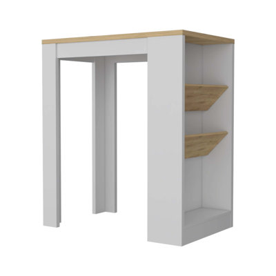 DeSoto Wine Storage Pedestal Kitchen Island with Durable Top and Ample Shelving, Perfect for Wine Lovers and Modern Kitchens