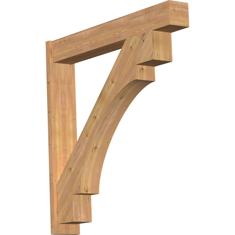 L 6 po x P 48 po x H 48 po, P 48 po x H 48 po, 6" W Western Red Cedar (Rough Sawn)