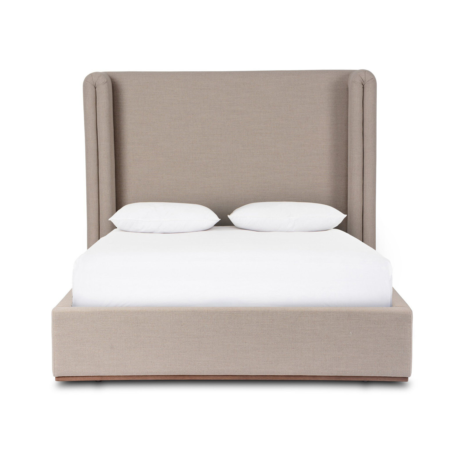 Upholstered Wingback Bed, Queen