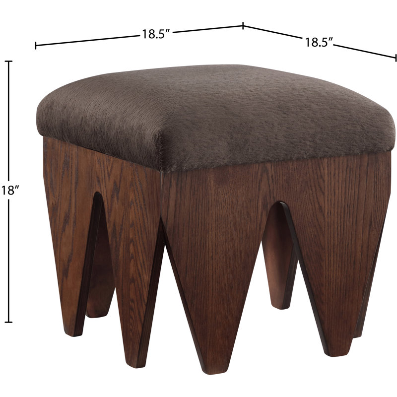 Banc en tissu Altair, Brun, Velours brun