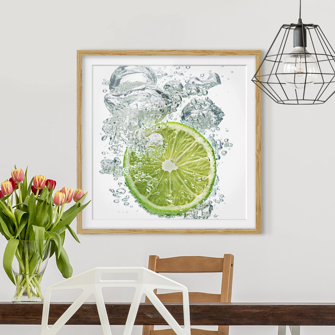 Gerahmter Grafikdruck Lime