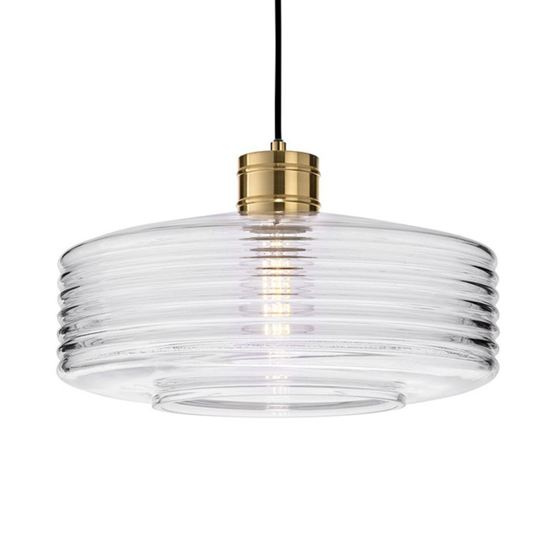 1 - Light Antique Brass Drum Pendant