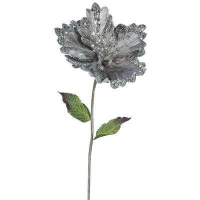 23" Hibiscus Aritificial Christmas Pick