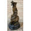 Signé ~ J.Cheret ~ Vase de sculpture en bronze chaud déesse art déco
