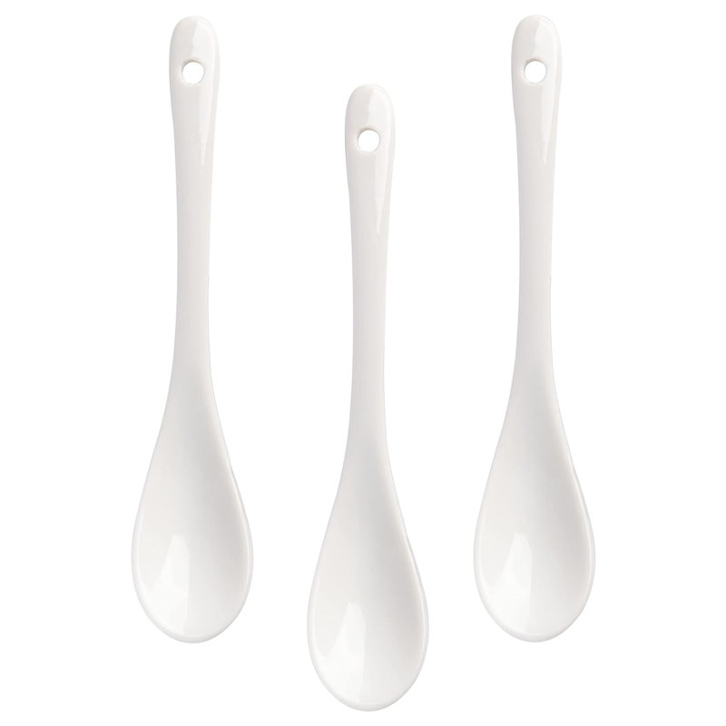 White Ceramic Condiment Jars with Bamboo Lids and Tray