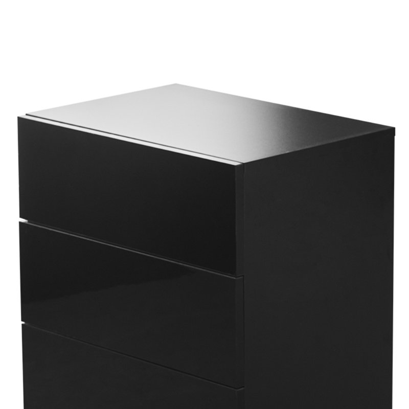 Aalap 50cm W Manufactured Wood Bedside Table, Black
