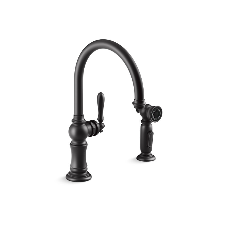 Artifacts® Bar Faucet with Swing Spout and BerrySoft™, MasterClean™, and ProMotion™, Matte Black