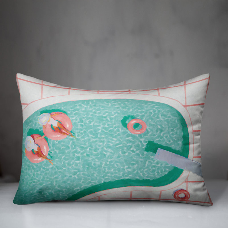 Girls at The Pool Rectangular Pillow Cover & Insert