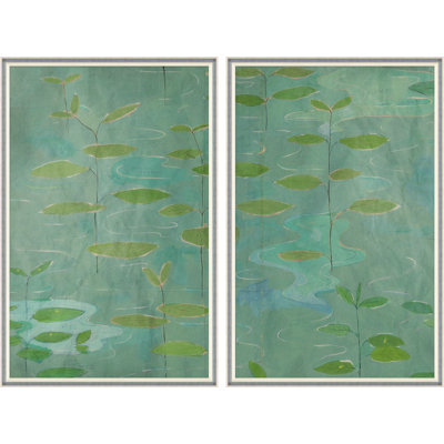 Lilies Diptych (Var. 2) par Paule Marrot - reproduction de cadre photo simple 2 pièces