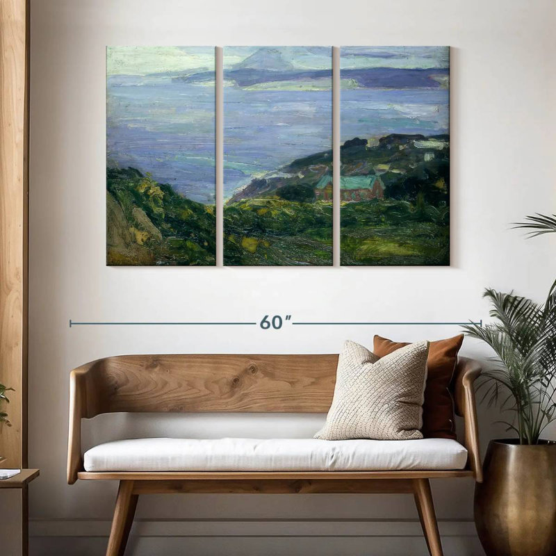 Paysage côtier de Syd, France, H 32 po x l 50 po
