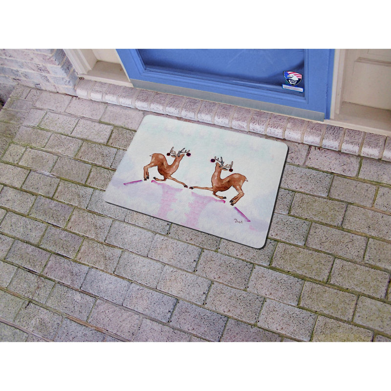 Tapis d'intérieur antidérapant Dancing Deer, Rectangle 1 pi 6 po x 2 pi 2 po