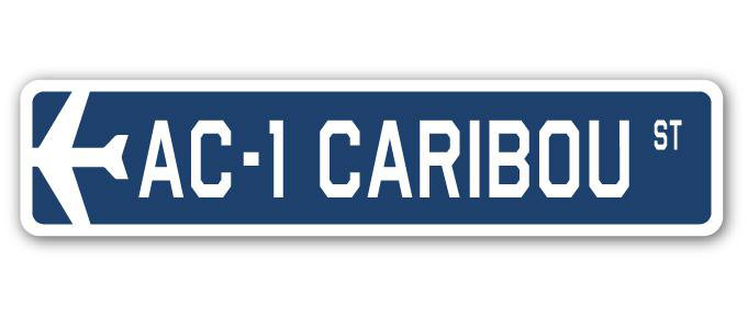 Plaque de rue militaire en aluminium Arana AC-1 Caribou Air Force, H 8 po x l 36 po x P 1 po