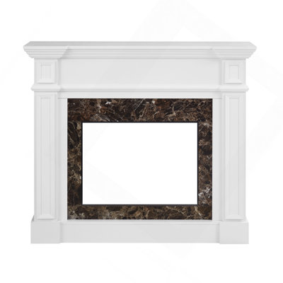Fireplace Mantel (23" Fireplace Not Included)--White, 45.6"W*11.8"D*40"H