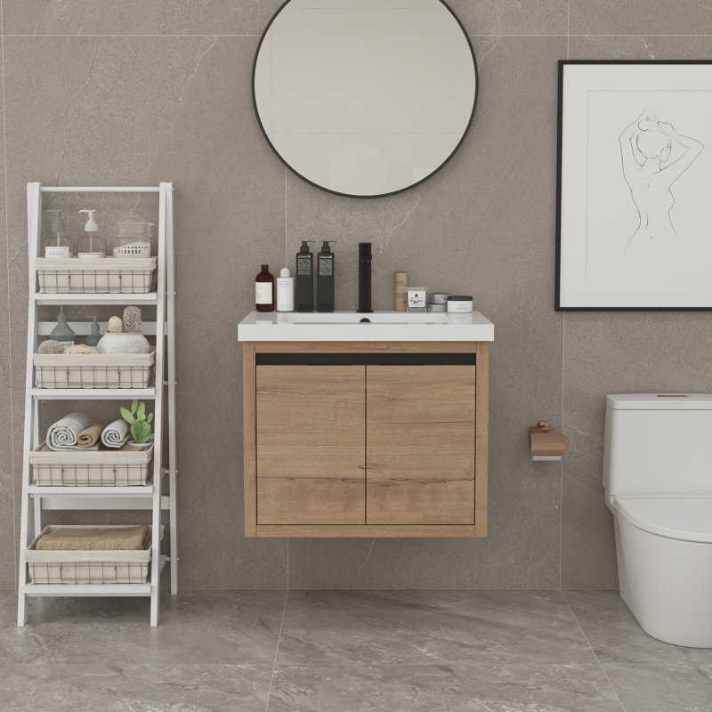 24'' Bathroom Vanity Set with Cabinets, Imitative Oak