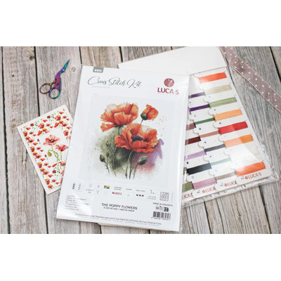 Kit de broderie au point de croix compté « Coquelicots » de Luca-S B7024L