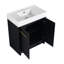 Meuble-lavabo autoportant de 30 pouces avec lavabo en résine