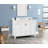 Milford 42" Single Vanity With Carrara White Engineered Stone Top, Sink & Backsplash, Solid Wood, Pre-Assembled