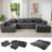 Boneless U Shaped Modular Sectional Sofa Couch-823979323-823979317