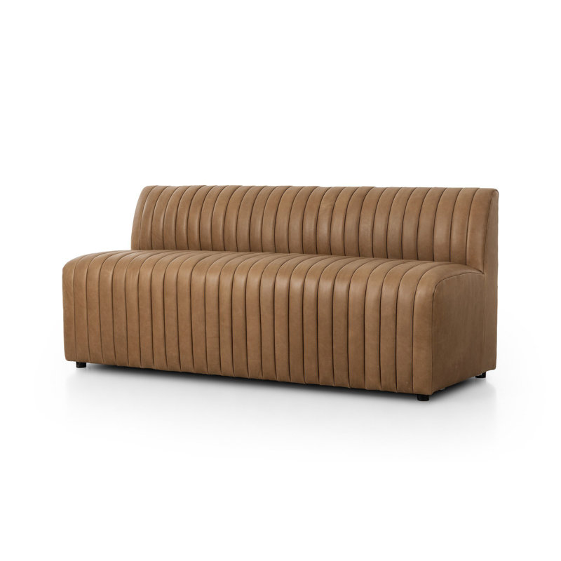 Augustine Upholstered Dining Bench, 31.5" H x 49" W x 28" D, Palermo Drift Genuine Leather