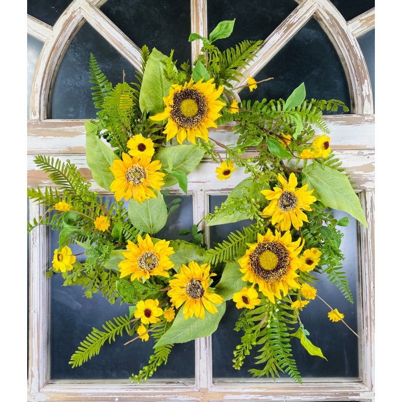 Couronne de tournesol mixte 24 po