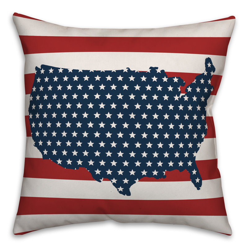  Housse de coussin États-Unis, 18 po x 18 po
