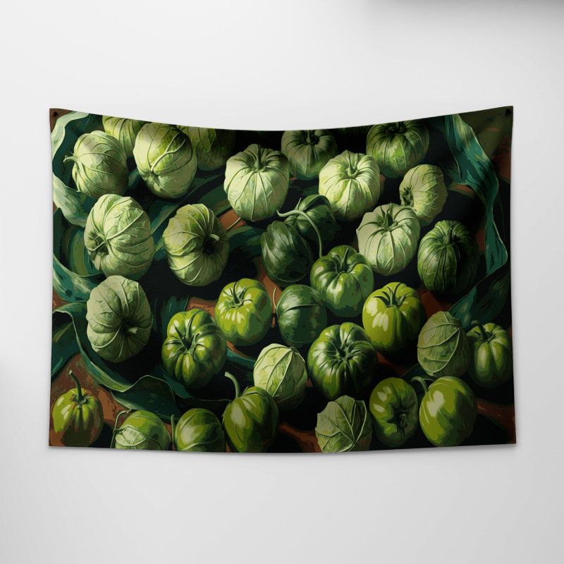 Tapisserie murale légumes Tomatillo, 51 po x 60 po