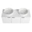 Meuble-lavabo suspendu moderne de 122 cm (48 po) avec lavabo, contreplaqué blanc lustré
