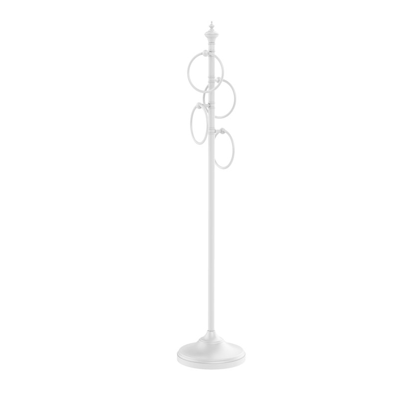 Porte-serviettes sur pied Gober, Blanc mat