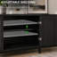 Modern Black Sideboard Cabinet, 2-Door Coffee Bar Buffet with Adjustable Shelves, Storage Cabinet for Kitchen & Living Room