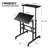 Adjustable Rolling Computer Desk Mobile Tiltable Laptop Tray with Shelf-1637158812