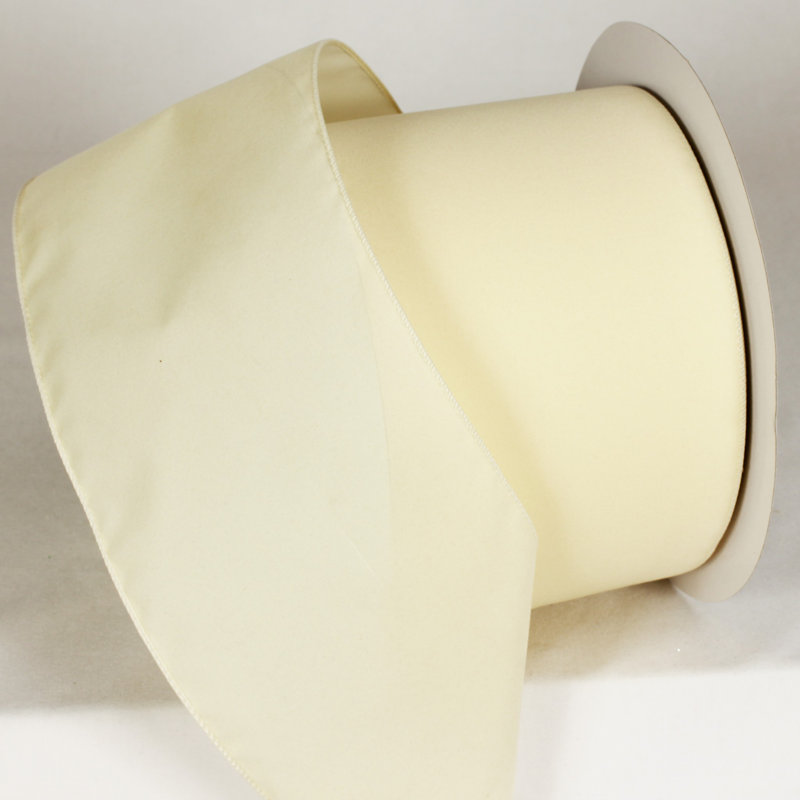 Ruban de velours, H 0,12 po x l 3 po x P 1800 po, Ivoire