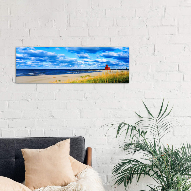 Big Red Lighthouse, Holland, Michigan, Usa - No Frame Panoramic Print on Canvas, 30.48 cm H x 91.44 cm W x 3.175 cm D
