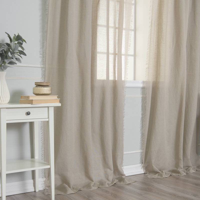 Millwright Sheer Curtain, Natural, 52" W x 96" L