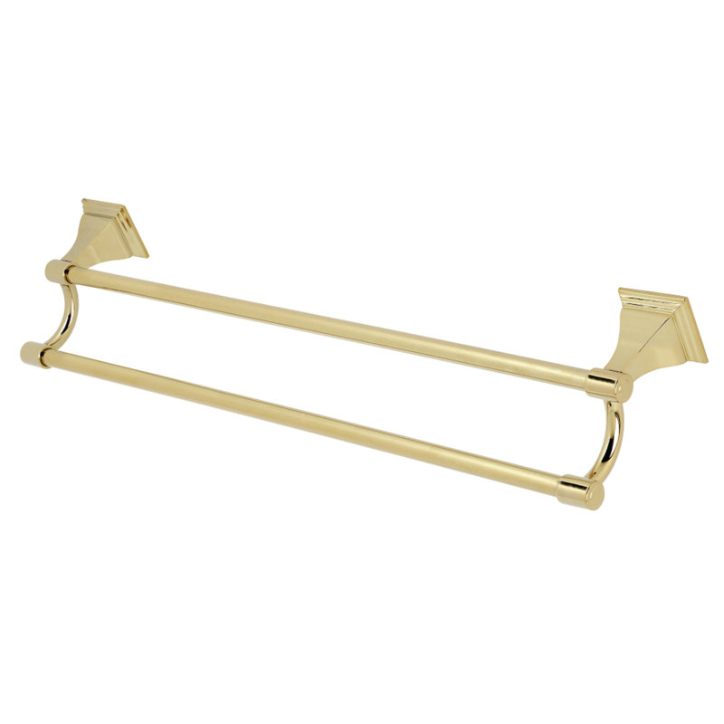 Kingston Brass Monarch Dual Towel Bar, Polished Brass