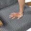 Chaise d'appoint moderne en velours côtelé 27 po Amaya avec structure en bois d'hévéa massif, finition brune, coussin décoratif assorti-1751032976