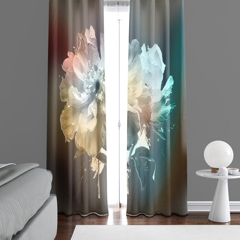Paire de rideaux semi-transparents en polyester Annalei, L 20 po x L 82 po