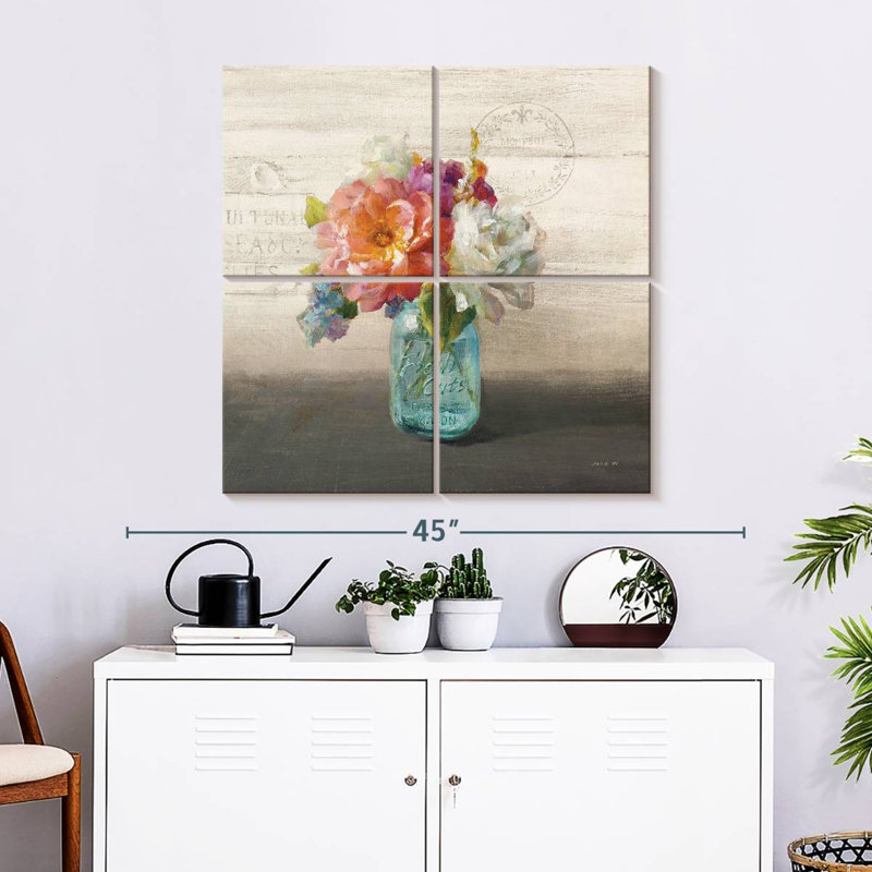 French Cottage Bouquet I, H 32 po x l 32 po