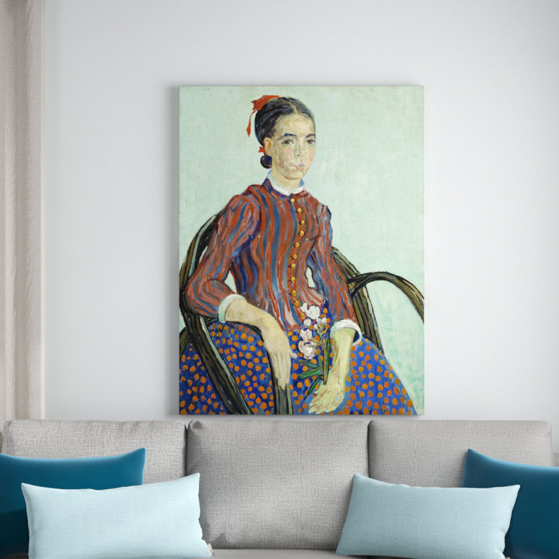 La Mousmé by Vincent Van Gogh - Wrapped Canvas Painting, 31cm H x 25cm W