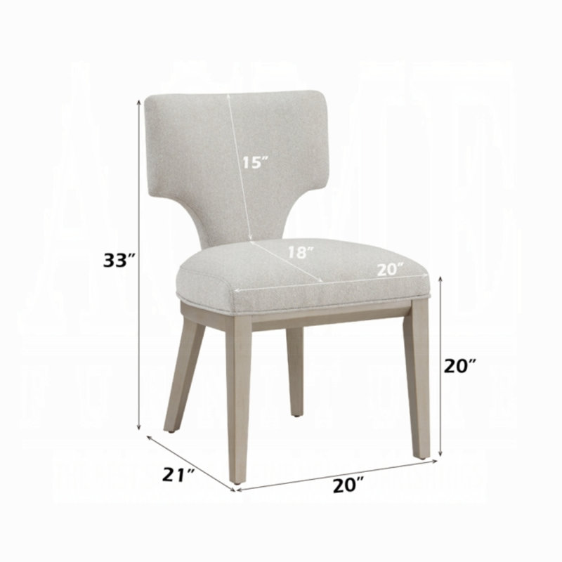 Chaise d'appoint à oreilles en lin Deo Kasa