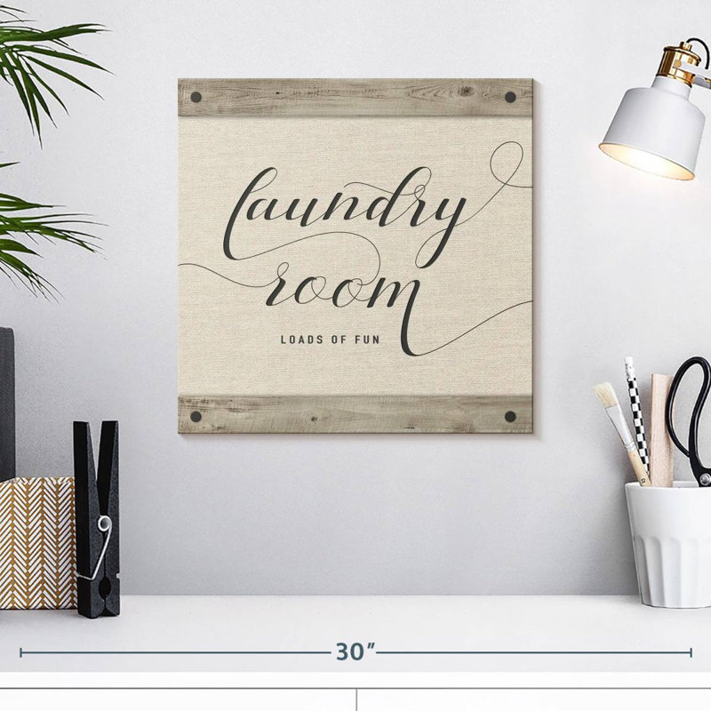 Tergel Laundry Room Typography, 16" H x 16" W