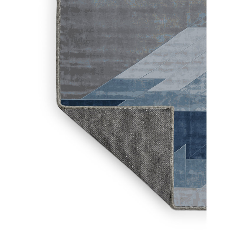 Tapis gris soyeux et moelleux, Rond 6 pi