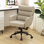 Chaise de bureau pivotante en similicuir Kopko