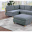 Chaise sans accoudoirs Grey Living Space avec pieds en bois et dossier en tissu