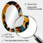 Multicolore géométrique orange Shapes III - Miroir mural moderne ovale-517718554