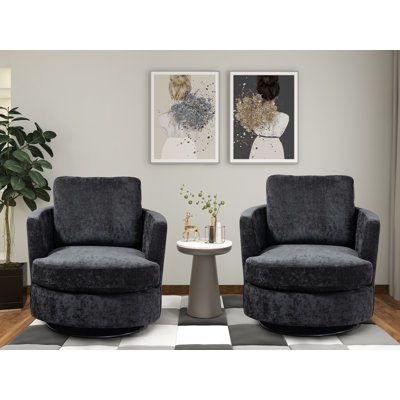 Ottelia 32'' Wide Slipcovered Swivel Barrel Chair