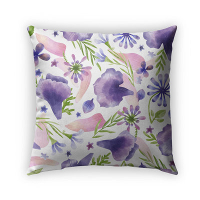Throw Pillow Purple Flowers