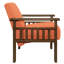 Home Accent Chair In Orange, Solid Wood Frame With Walnut Finish And Textured Fabric Covering Modern Living Space Storage Feature-125223577