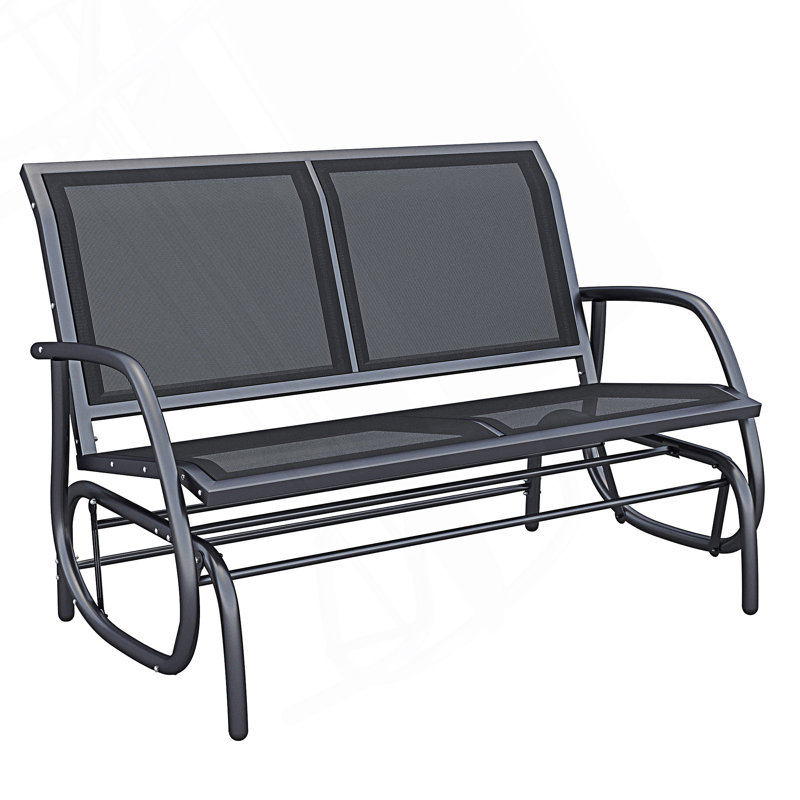 Banc oscillant d'extérieur, banc de patio, Gris